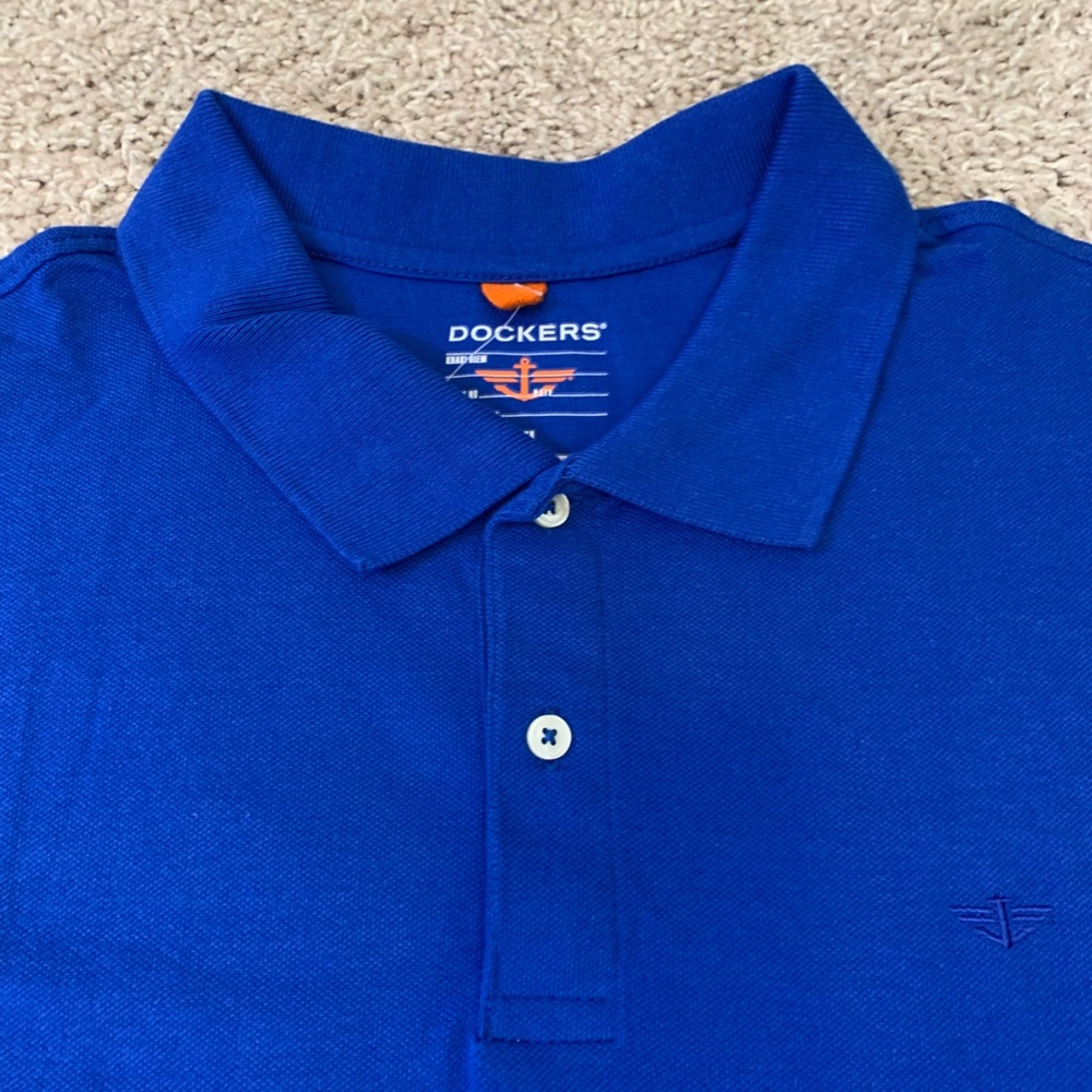 Docker's Men's Polo XXL shirt blue - Picture 5 of 8